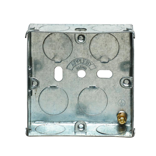 Appleby SB655 1 Gang 25mm Flush Metal Back Box
