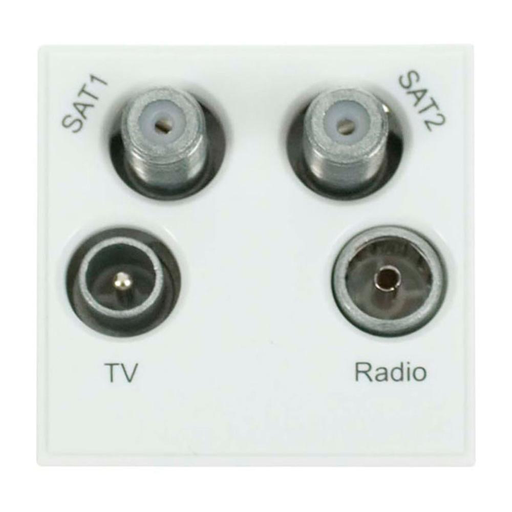 Click New Media MM440WH Quad TV, Radio, Sat 1 & Sat 2 Module - White