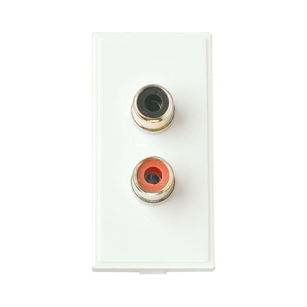 Click New Media MM490WH Rca/Phono Module (2 Outlets) - White