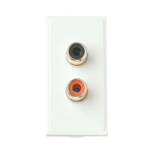 Click New Media MM490WH Rca/Phono Module (2 Outlets) - White