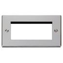 Click Deco VPCH312 2 Gang New Media Unfurnished Plate - 4 Apertures - Polished Chrome
