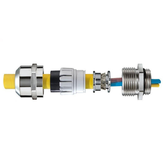 Wiska Emskv 20 Emv-s IP68 Nickel Plated Gland with Emc Earth Cones