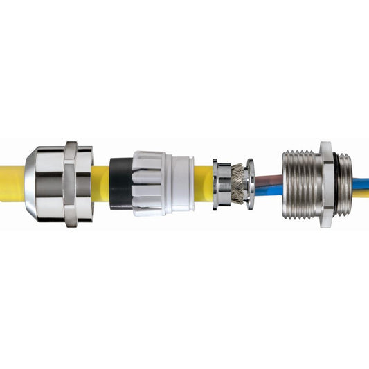 Wiska Emskv 25 Emv-s IP68 Nickel Plated Gland with Emc Earth Cones