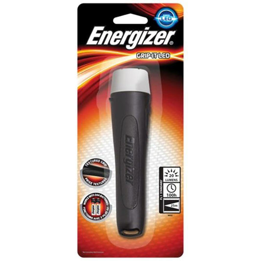Energizer S8940 LED Grip-it General Purpose Torch Complete with 2 AA Batteries