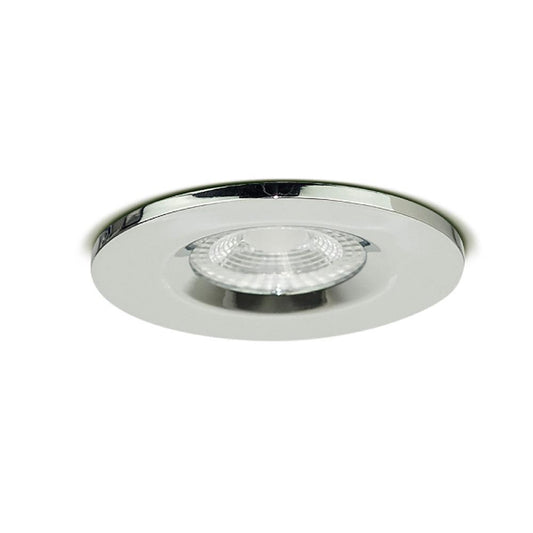Luceco Fixed IP20 Fire Rated GU10 Downlight - Polished Chrome