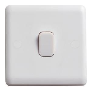 Deta Vimark Curve 10A 1 Gang 1 Way Light Switch - VC1202