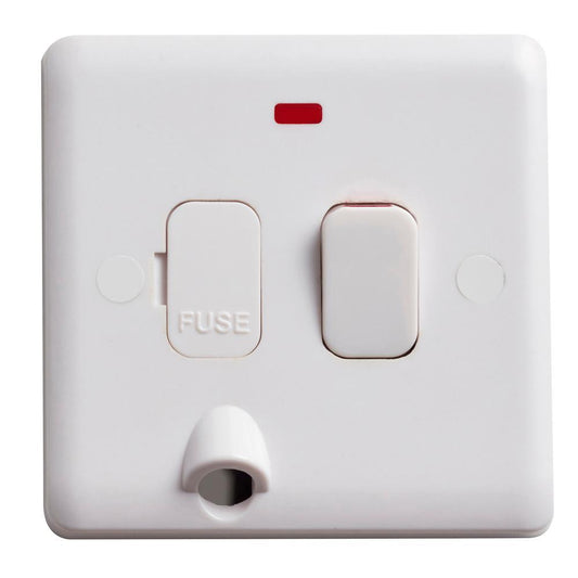 Deta Vimark Curve VC1375 13A Switched Spur With Neon & Bottom Flex Outlet