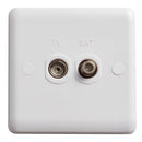 Deta Vimark Curve VC1266 TV/F Type Outlet