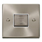 Click Deco 10A Ingot 3 Pole Fan Isolation Plate Switch - White - Satin Chrome