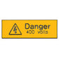 Industrial Signs IS1205EN Rigid Engraved - Danger 400 Volts Sign