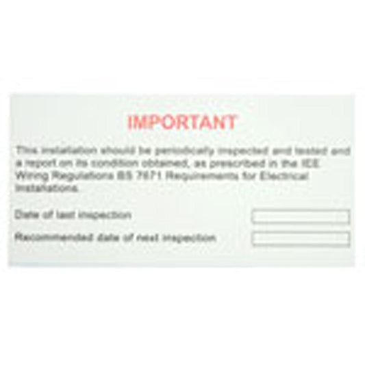 Industrial Signs IS5610SA Self Adhesive Vinyl - Periodic Inspection Labels