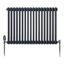 Stelrad Softline 3 Column Concept Radiator K3 Horizontal Anthracite - 600 x 1042 mm
