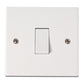 Click Polar 10AX 1 Gang 1 Way Plate Switch