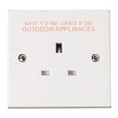 Click Polar 13A 1 Gang Unswitched Socket - Printed ‘external Use Only’