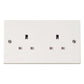 Click Polar 13A 2 Gang Unswitched Socket