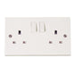 Click Polar 13A 2 Gang Dp Switched Clean Earth Socket