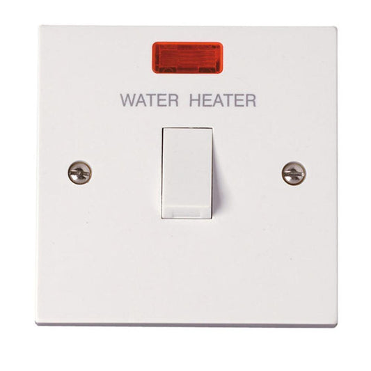 Click Polar 20A Dp ‘water Heater’ Switch with Neon