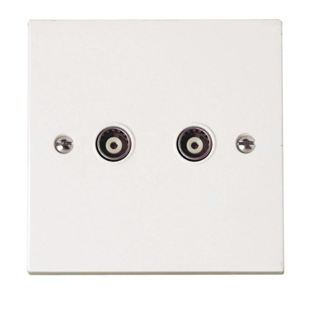 Click Polar Twin Isolated Coaxial Outlet