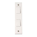 Click Polar 10AX 2 Gang 2 Way Architrave Switch