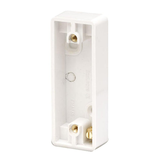 Click Polar 1 Gang 19mm Deep Architrave Pattress Box with Earth Terminal