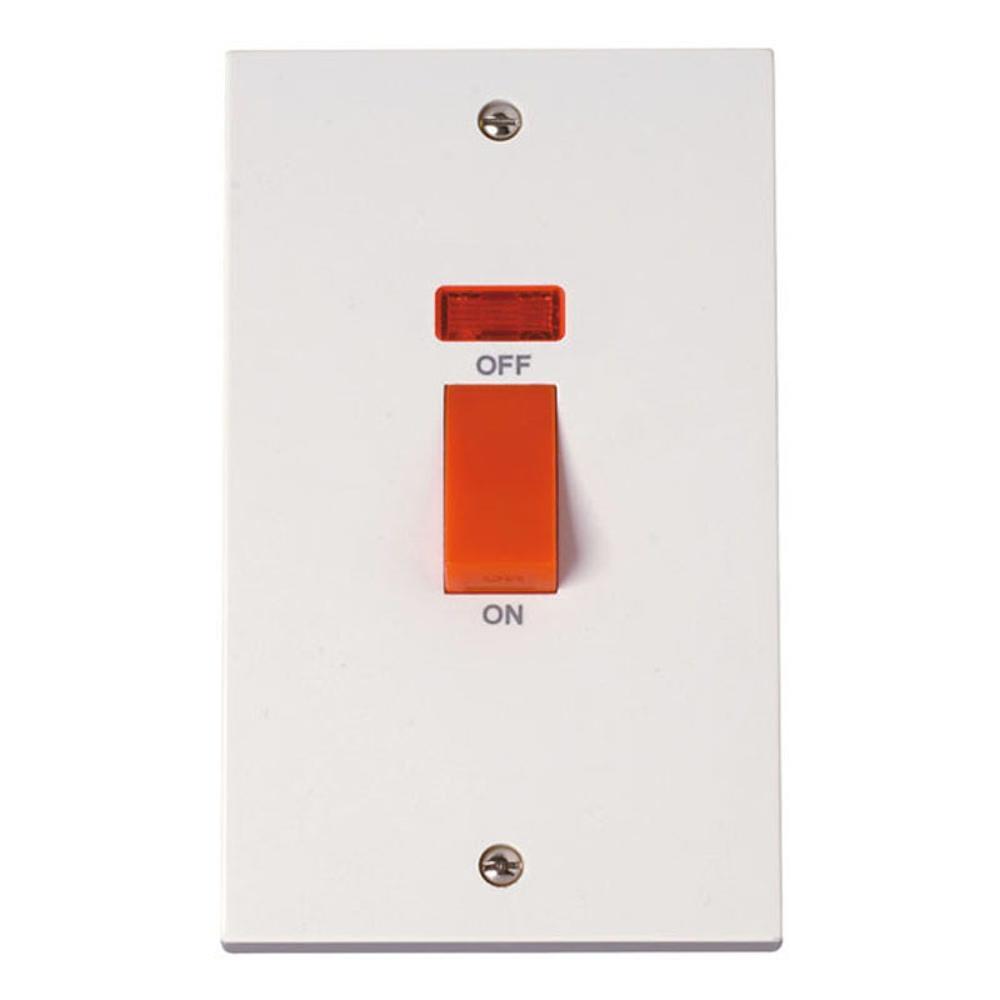 Click Polar 45A 2 Gang Dp Switch with Neon