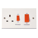 Click Polar 45A 2 Gang Dp Switch with 13A Dp Switched Socket