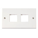 Click Polar 2 Gang Minigrid Unfurnished Plate - 2 x 2 Apertures