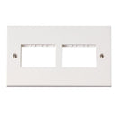 Click Polar 2 Gang Minigrid Unfurnished Plate - 2 x 3 Apertures