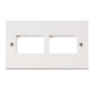 Click Polar 2 Gang Minigrid Unfurnished Plate - 2 x 3 Apertures