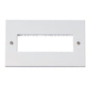 Click Polar 2 Gang Minigrid Unfurnished Plate - 6 in -line Apertures