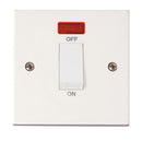Click Polar 45A 1 Gang Dp Switch with White Rocker & Neon