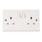 Click Polar 13A 2 Gang Switched Socket