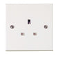 Click Polar 13A 1 Gang Unswitched Socket with Twin Earth Terminals