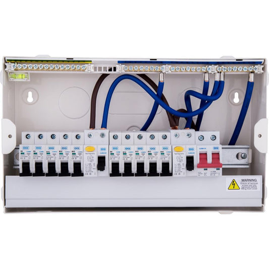 BG 18th Edition 10 Way Populated Consumer Unit with 100A Main Switch