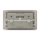 BG Brushed Steel 13A Double Socket + USB (4 Port 4.2A) - NBS24U44W
