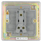 Bg Brushed Steel 10AX 1 Gang 2 Way Plate Switch - Screwless Flatplate