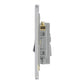 Bg Brushed Steel 10AX Plate Switch Intermediate - Screwless Flatplate