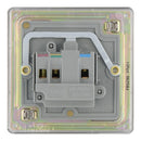 Bg Brushed Steel 5A 1 Gang Unswitched Socket - Screwless Flatplate