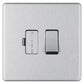 Bg Brushed Steel 13A Fused Connection Unit Switched - Screwless Flatplate