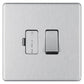 Bg Brushed Steel 13A Fused Connection Unit Switched - Screwless Flatplate