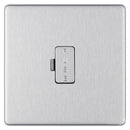 Bg Brushed Steel 13A Fused Connection Unit Unswitched - Screwless Flatplate