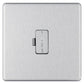 Bg Brushed Steel 13A Fused Connection Unit Unswitched - Screwless Flatplate