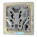 Bg Brushed Steel 13A Fused Connection Unit Unswitched Flex Outlet - Screwless Flatplate