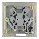 Bg Brushed Steel 13A Fused Connection Unit Unswitched Flex Outlet - Screwless Flatplate