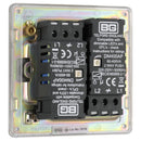 Bg Brushed Steel 400W 2 Gang 2 Way Push Dimmer - Screwless Flatplate