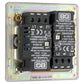 Bg Brushed Steel 400W 2 Gang 2 Way Push Dimmer - Screwless Flatplate