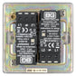 Bg Brushed Steel 400W 2 Gang 2 Way Push Dimmer - Screwless Flatplate