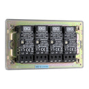 Bg Brushed Steel 400W 4 Gang 2 Way Push Dimmer - Screwless Flatplate