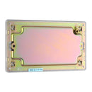 Bg Brushed Steel 2 Gang Blank Plate - Screwless Flatplate