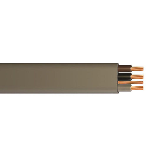 Pitacs 6243YH 1.0mm 3 Core And Earth Grey PVC Cable - 50m Drum